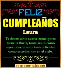 GIF Frases de Cumpleaños Laura